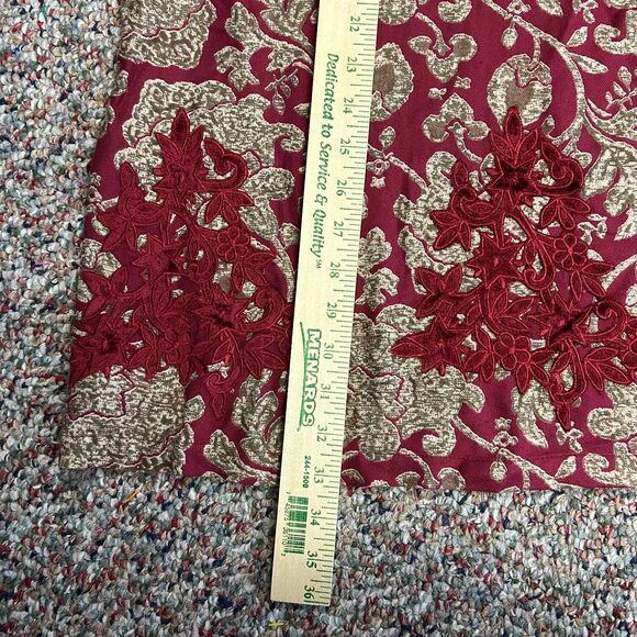 Soft Surroundings Wine Floral Paisley Velvet Embroidered Boho LS Tunic Top Sz L - Picture 13 of 13